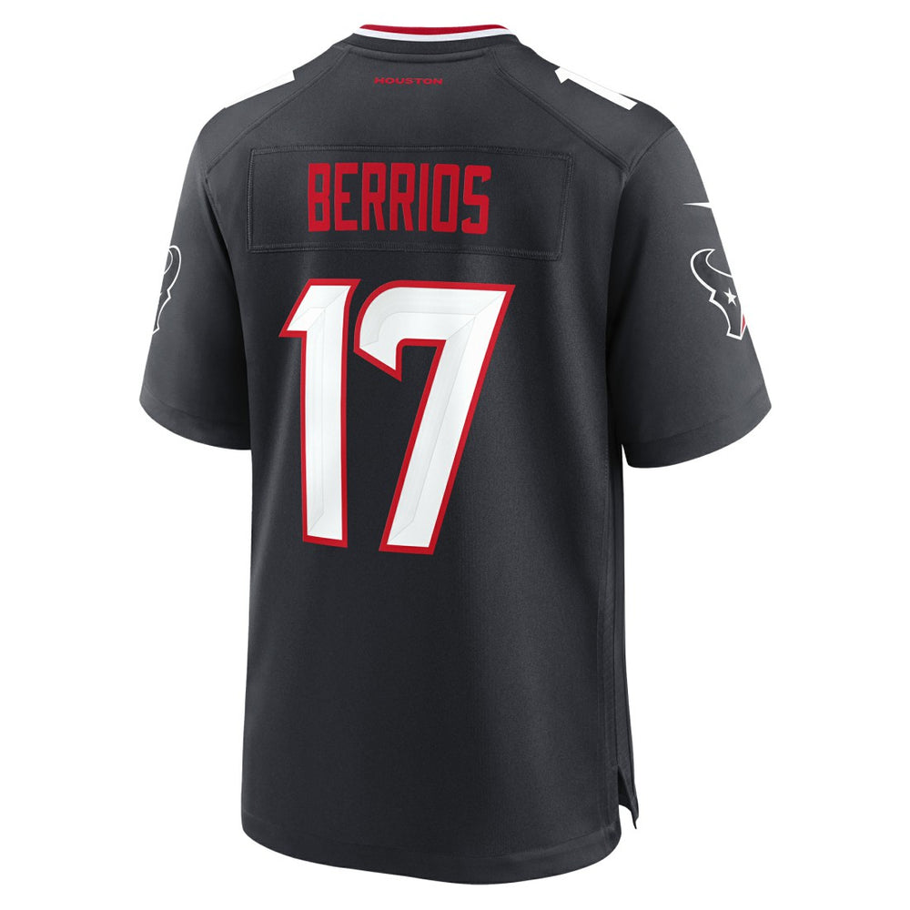 Braxton Berrios Houston Texans Team Game Jersey - Navy - Nike