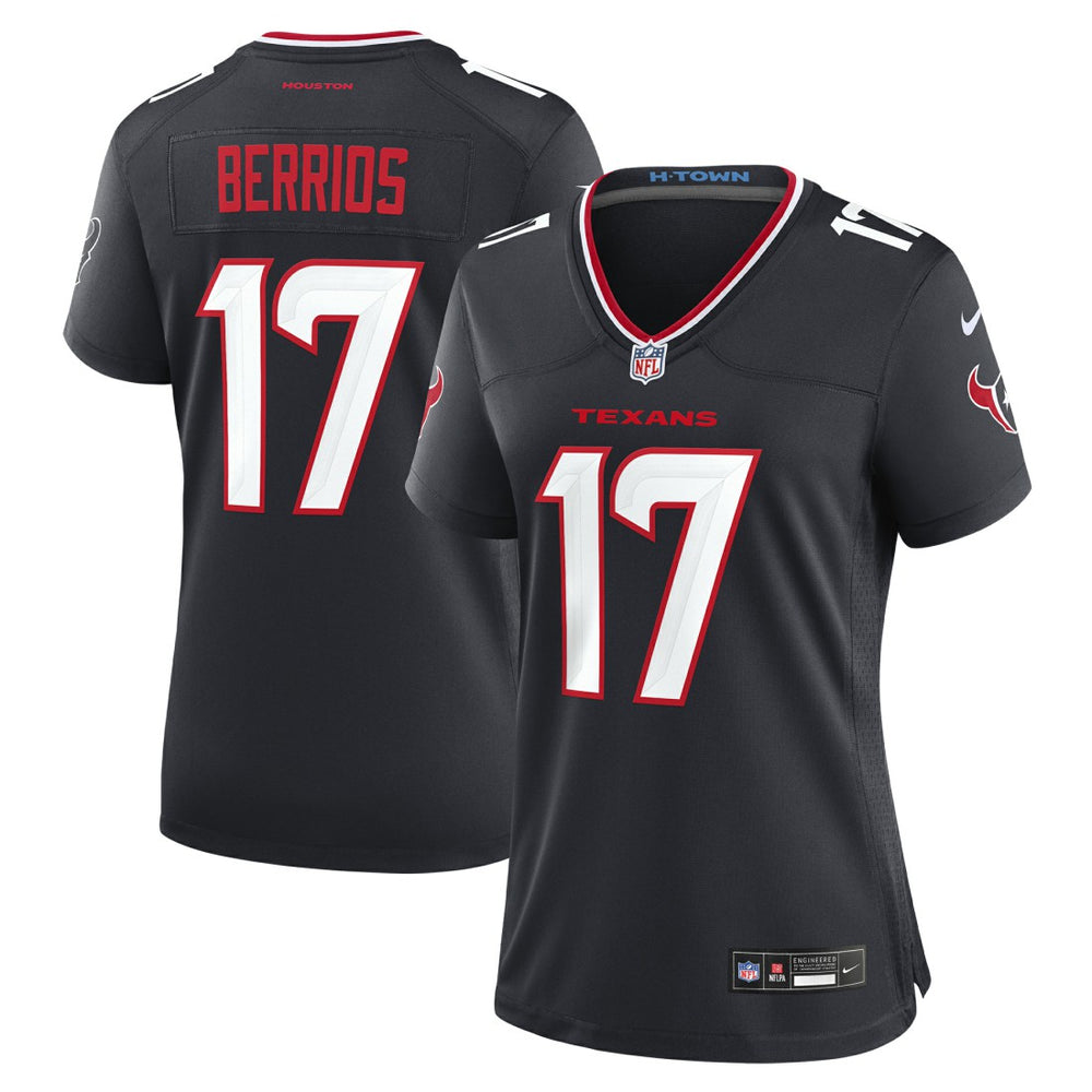 Braxton Berrios Houston Texans Women's Team Game Jersey - Navy - Nike