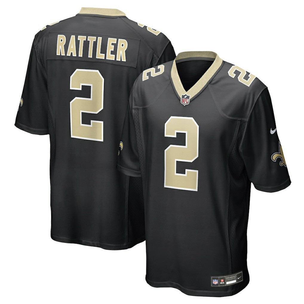 Spencer Rattler New Orleans Saints Team Game Jersey - Black - Nike