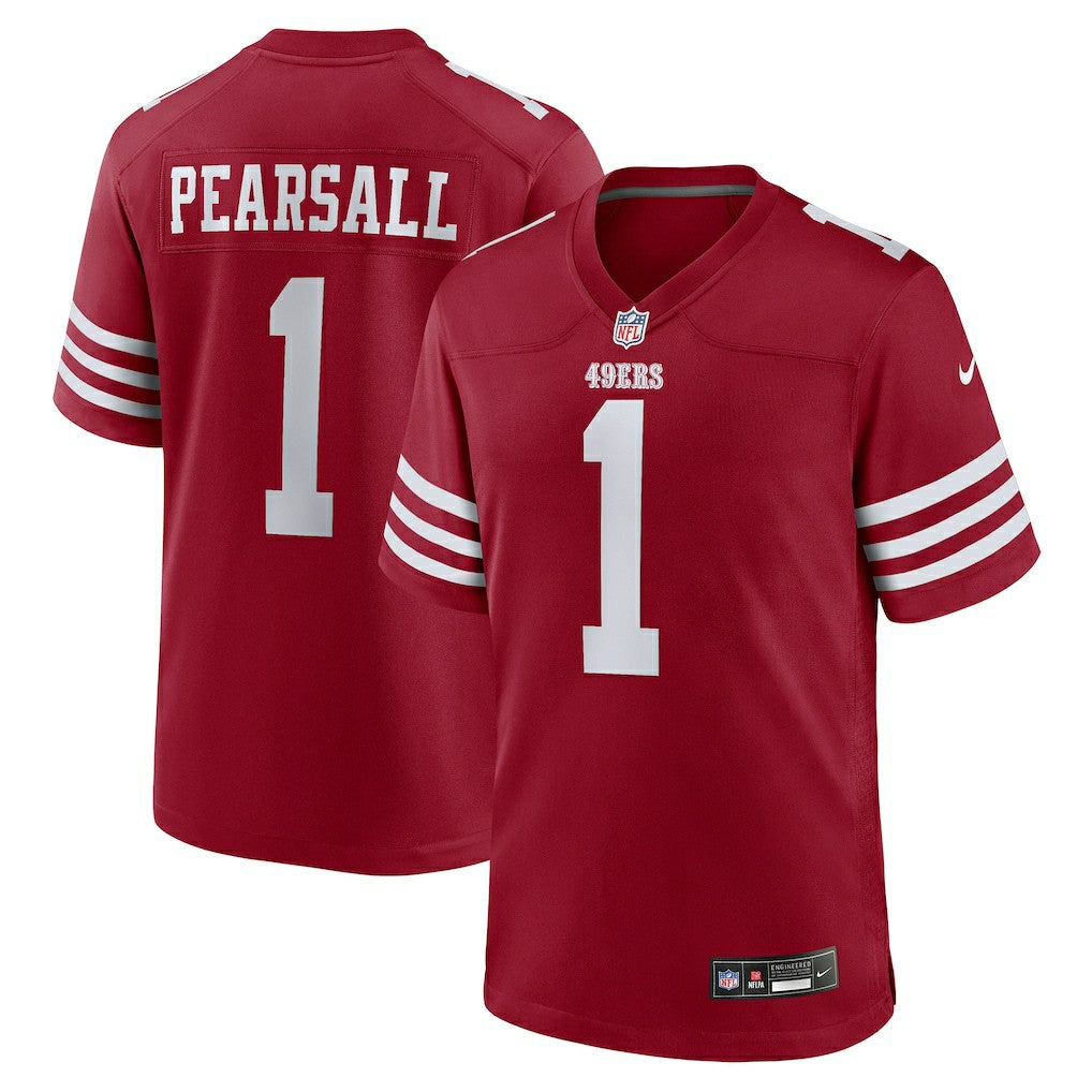 Ricky Pearsall San Francisco 49ers Team Game Jersey - Scarlet - Nike