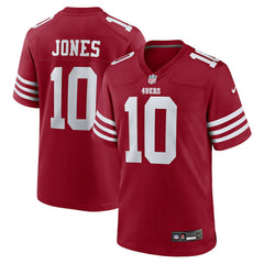 Mac Jones San Francisco 49ers Team Game Jersey - Scarlet - Nike
