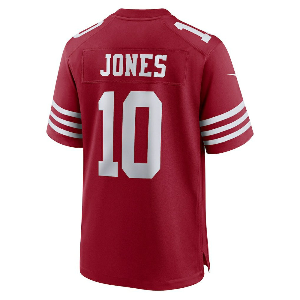 Mac Jones San Francisco 49ers Team Game Jersey - Scarlet - Nike