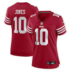 Mac Jones San Francisco 49ers Women's Team Game Jersey - Scarlet - Nike
