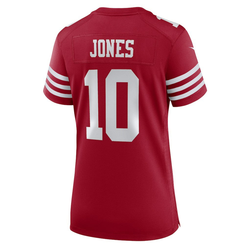 Mac Jones San Francisco 49ers Women's Team Game Jersey - Scarlet - Nike