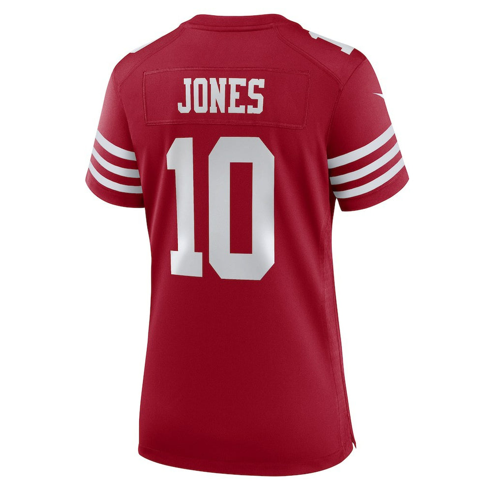 Mac Jones San Francisco 49ers Women's Team Game Jersey - Scarlet - Nike