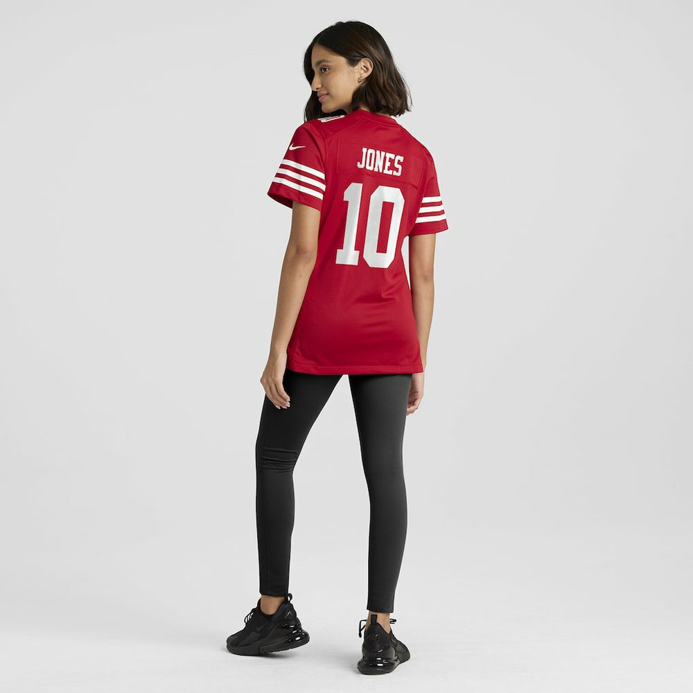Mac Jones San Francisco 49ers Women's Team Game Jersey - Scarlet - Nike