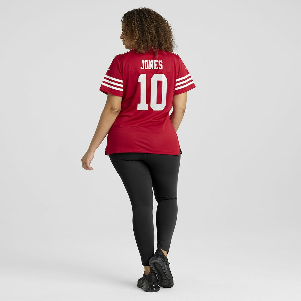 Mac Jones San Francisco 49ers Women's Team Game Jersey - Scarlet - Nike