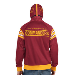 Washington Commanders Pro Player Helmet Full-Zip Hooded Track Jacket - Burgundy/Gold - NFL