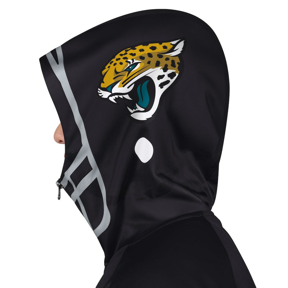 Jacksonville Jaguars Pro Player Helmet Full-Zip Hooded Track Jacket - Black/Teal - NFL