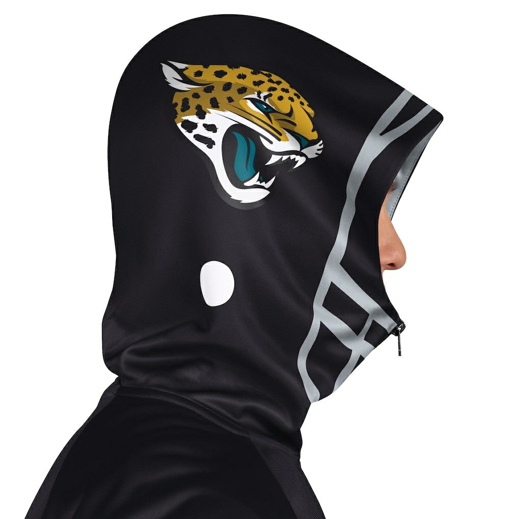 Jacksonville Jaguars Pro Player Helmet Full-Zip Hooded Track Jacket - Black/Teal - NFL