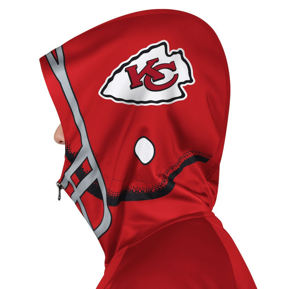 Kansas City Chiefs Pro Player Helmet Full-Zip Hooded Track Jacket - Red/Gold - NFL