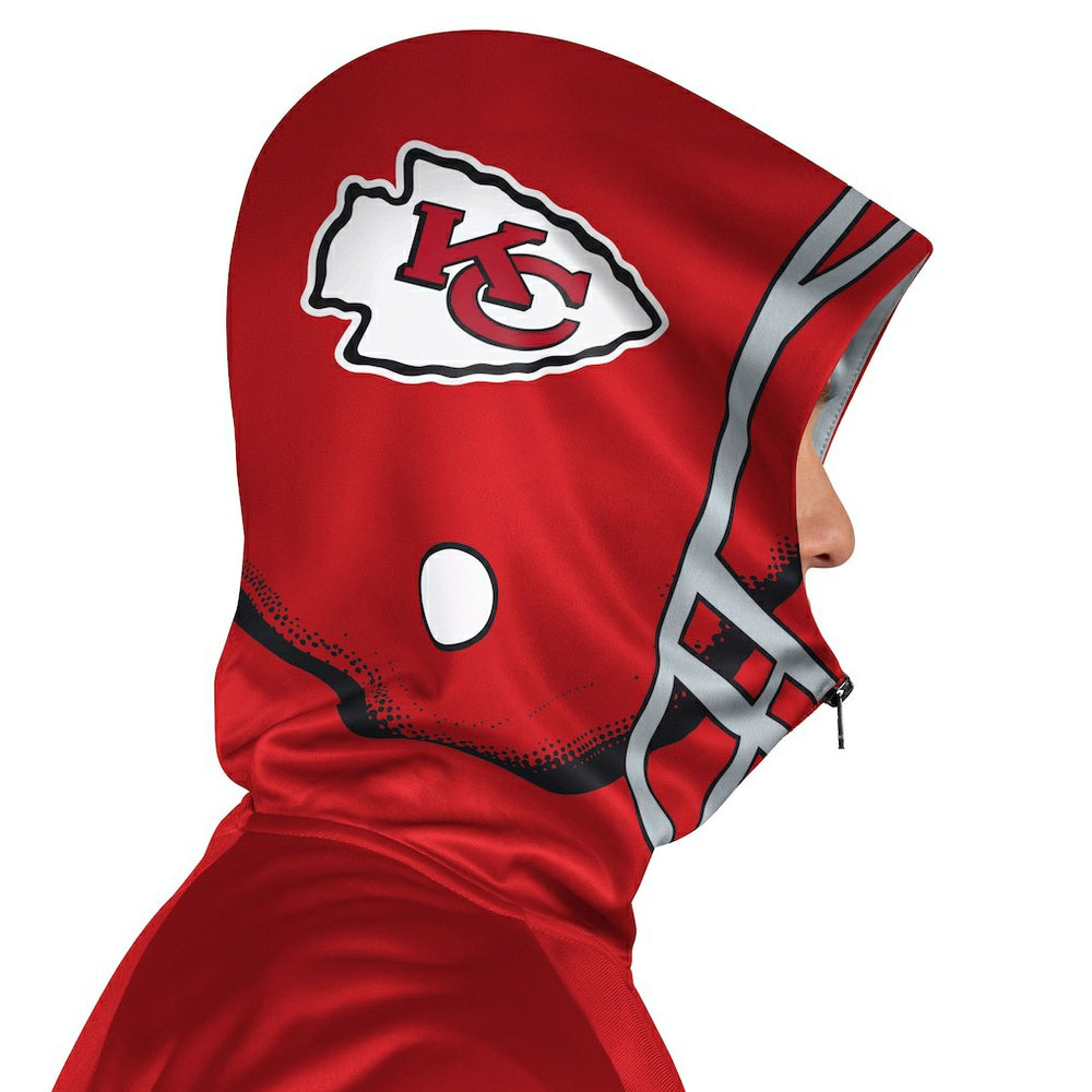 Kansas City Chiefs Pro Player Helmet Full-Zip Hooded Track Jacket - Red/Gold - NFL