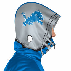 Detroit Lions Pro Player Helmet Full-Zip Hooded Track Jacket - Blue/Silver - NFL