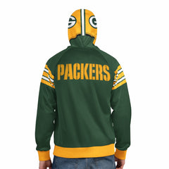 Green Bay Packers Pro Player Helmet Full-Zip Hooded Track Jacket - Green/Gold - NFL