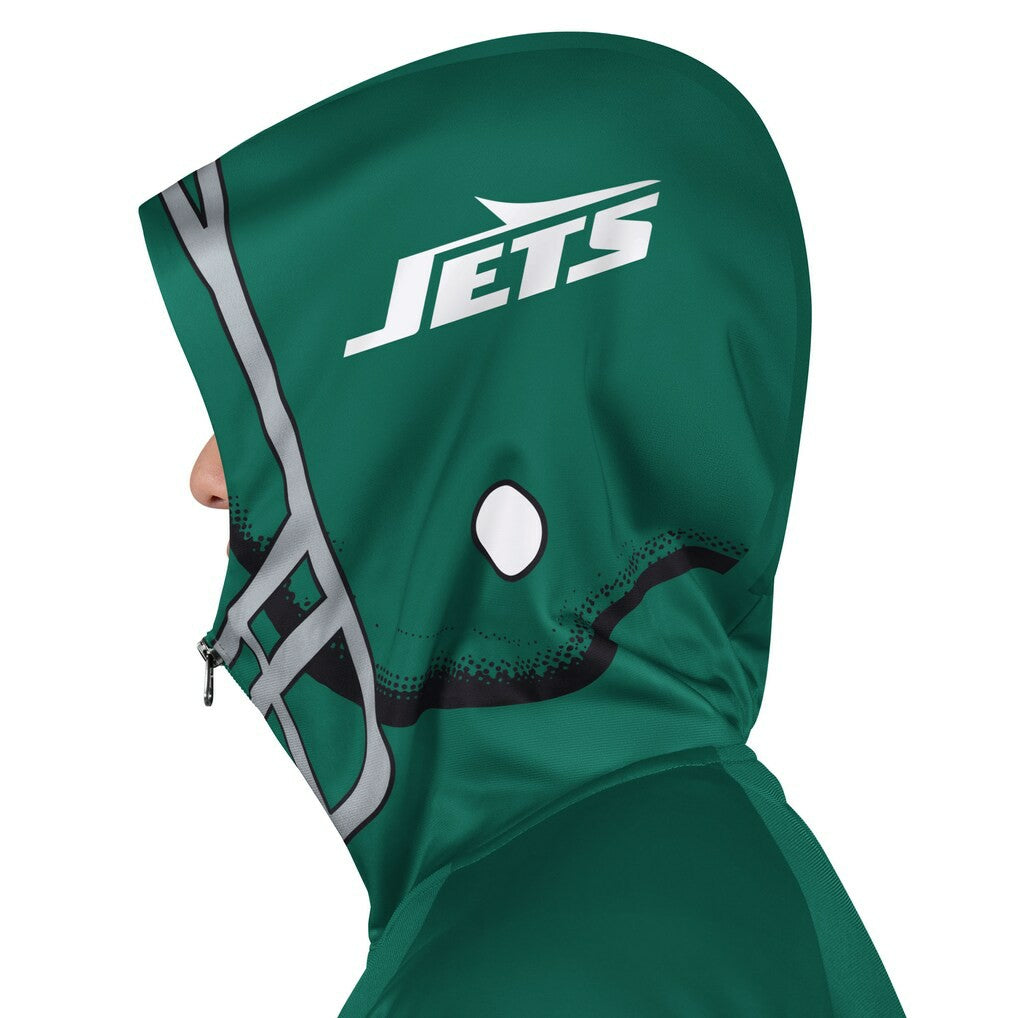 New York Jets Pro Player Helmet Full-Zip Hooded Track Jacket - Green/Black - NFL