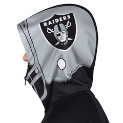 Las Vegas Raiders Pro Player Helmet Full-Zip Hooded Track Jacket - Black/Silver - NFL