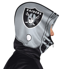 Las Vegas Raiders Pro Player Helmet Full-Zip Hooded Track Jacket - Black/Silver - NFL