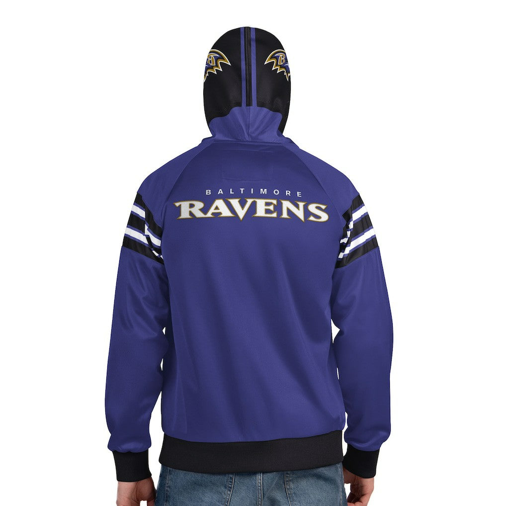 Baltimore Ravens Pro Player Helmet Full-Zip Hooded Track Jacket - Purple/Black - NFL
