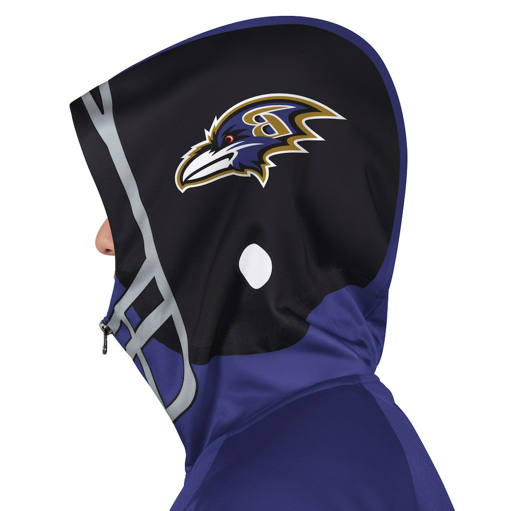 Baltimore Ravens Pro Player Helmet Full-Zip Hooded Track Jacket - Purple/Black - NFL