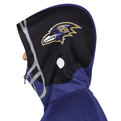 Baltimore Ravens Pro Player Helmet Full-Zip Hooded Track Jacket - Purple/Black - NFL