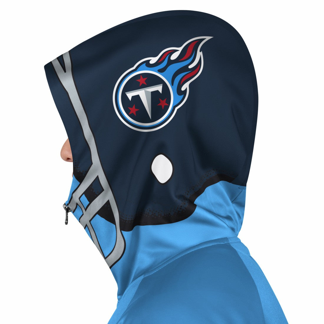 Tennessee Titans Pro Player Helmet Full-Zip Hooded Track Jacket - Light Blue/Navy - NFL