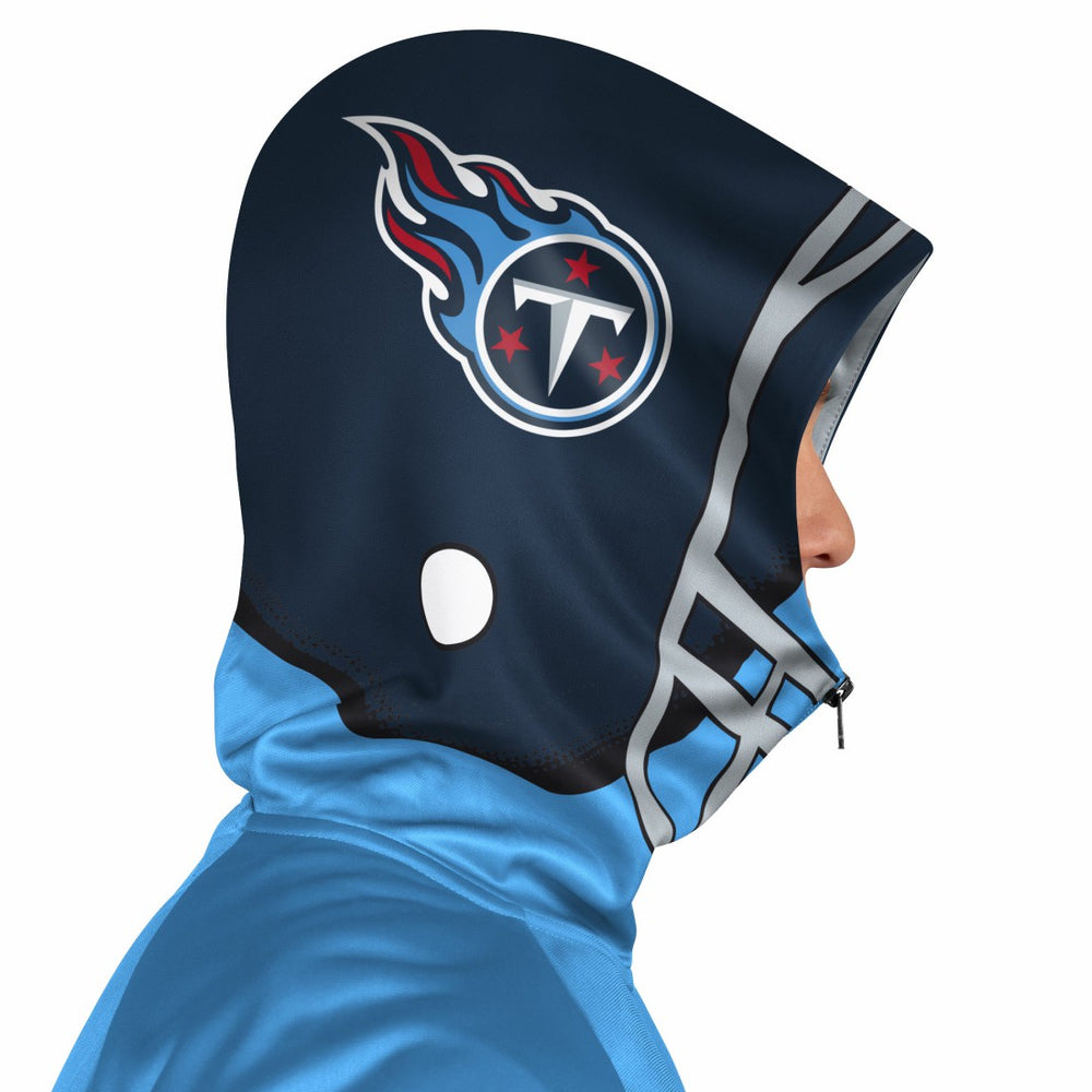 Tennessee Titans Pro Player Helmet Full-Zip Hooded Track Jacket - Light Blue/Navy - NFL