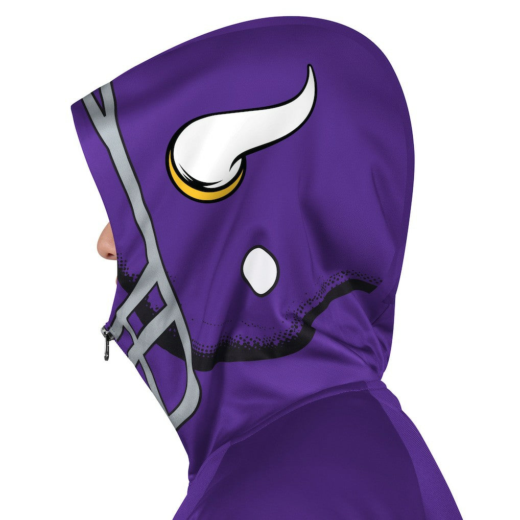 Minnesota Vikings Pro Player Helmet Full-Zip Hooded Track Jacket - Purple/Gold - NFL