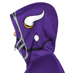 Minnesota Vikings Pro Player Helmet Full-Zip Hooded Track Jacket - Purple/Gold - NFL