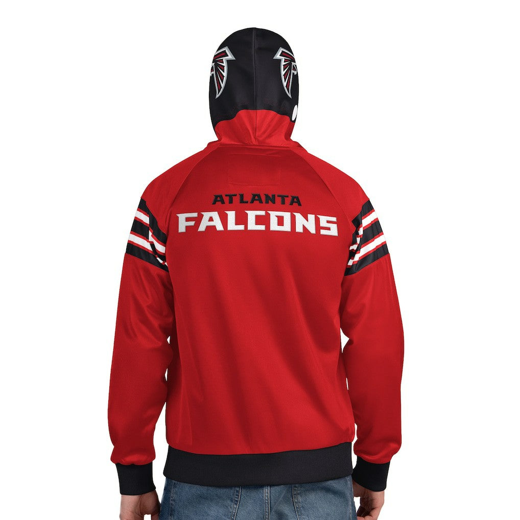 Atlanta Falcons Pro Player Helmet Full-Zip Hooded Track Jacket - Red/Black - NFL
