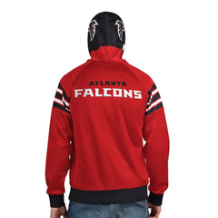 Atlanta Falcons Pro Player Helmet Full-Zip Hooded Track Jacket - Red/Black - NFL