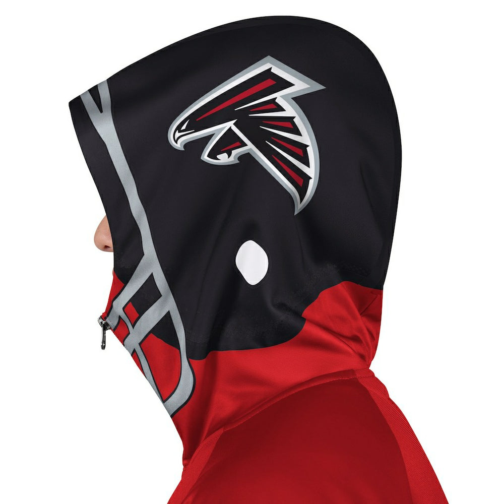 Atlanta Falcons Pro Player Helmet Full-Zip Hooded Track Jacket - Red/Black - NFL