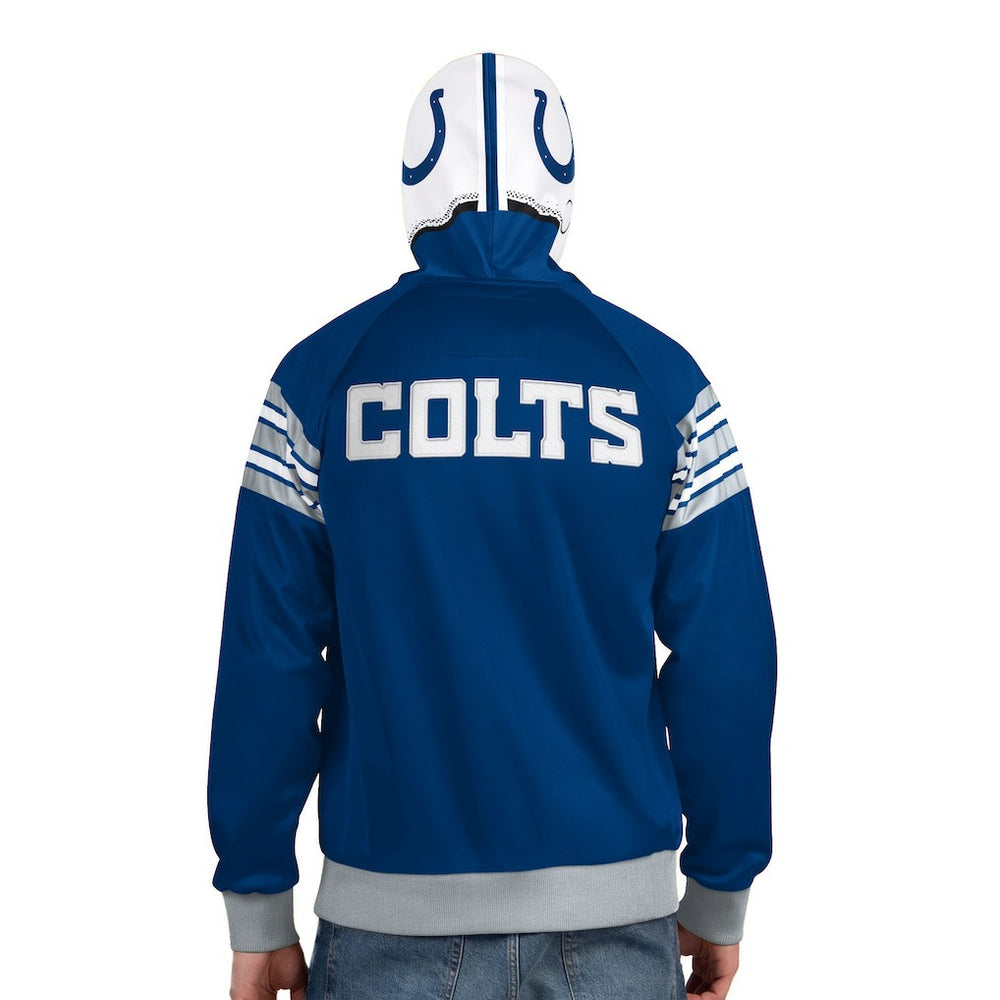 Indianapolis Colts Pro Player Helmet Full-Zip Hooded Track Jacket - Royal/White - NFL