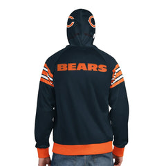 Chicago Bears Pro Player Helmet Full-Zip Hooded Track Jacket - Navy/Orange - NFL