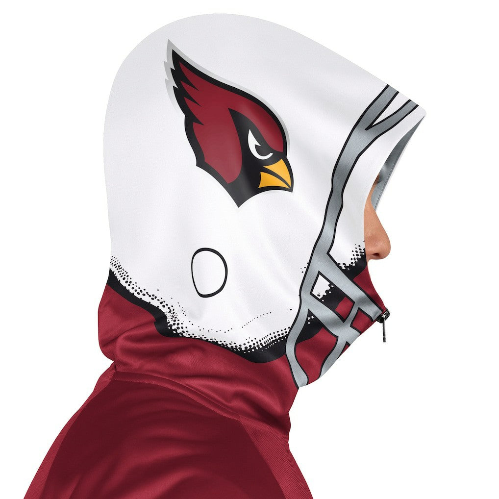 Arizona Cardinals Pro Player Helmet Full-Zip Hooded Track Jacket - Cardinal/White - NFL