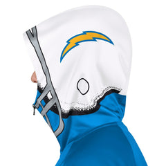 Los Angeles Chargers Pro Player Helmet Full-Zip Hooded Track Jacket - Powder Blue/White - NFL