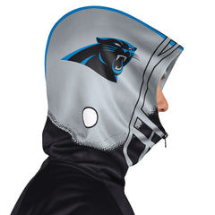 Carolina Panthers Pro Player Helmet Full-Zip Hooded Track Jacket - Black/Silver - NFL