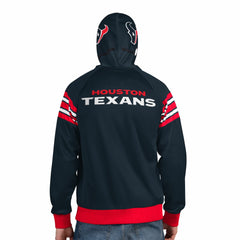 Houston Texans Pro Player Helmet Full-Zip Hooded Track Jacket - Navy/Red - NFL