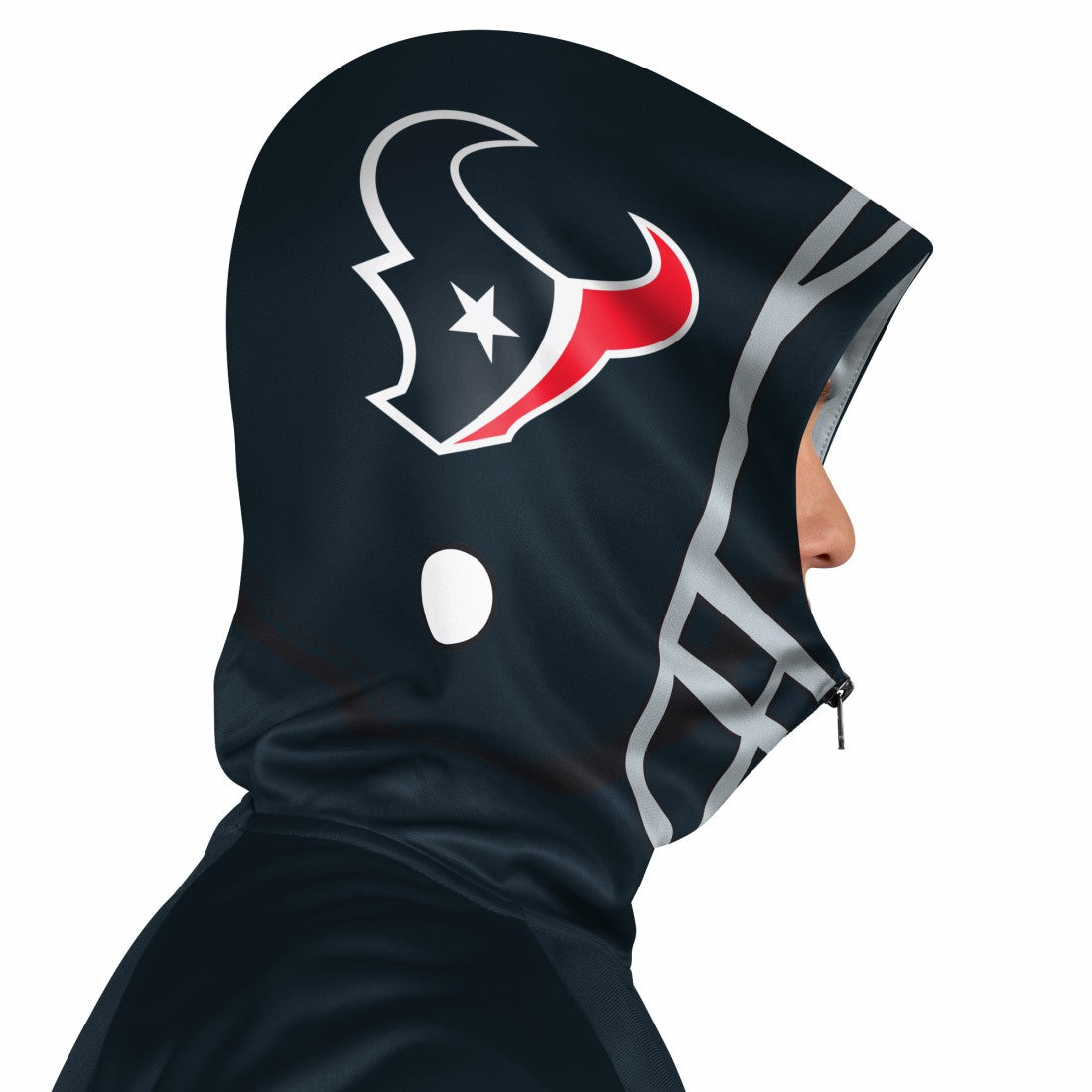 Houston Texans Pro Player Helmet Full-Zip Hooded Track Jacket - Navy/Red - NFL