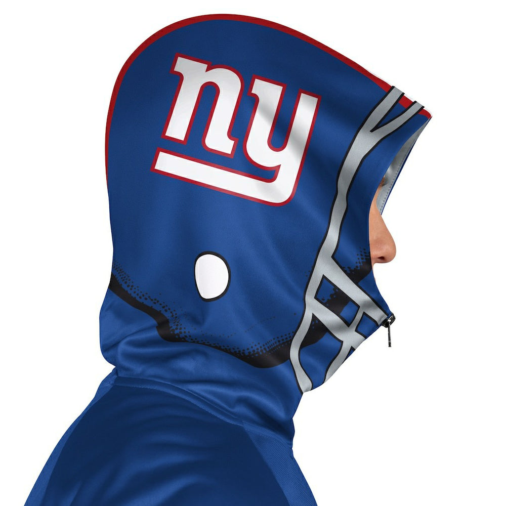 New York Giants Pro Player Helmet Full-Zip Hooded Track Jacket - Royal/Red - NFL