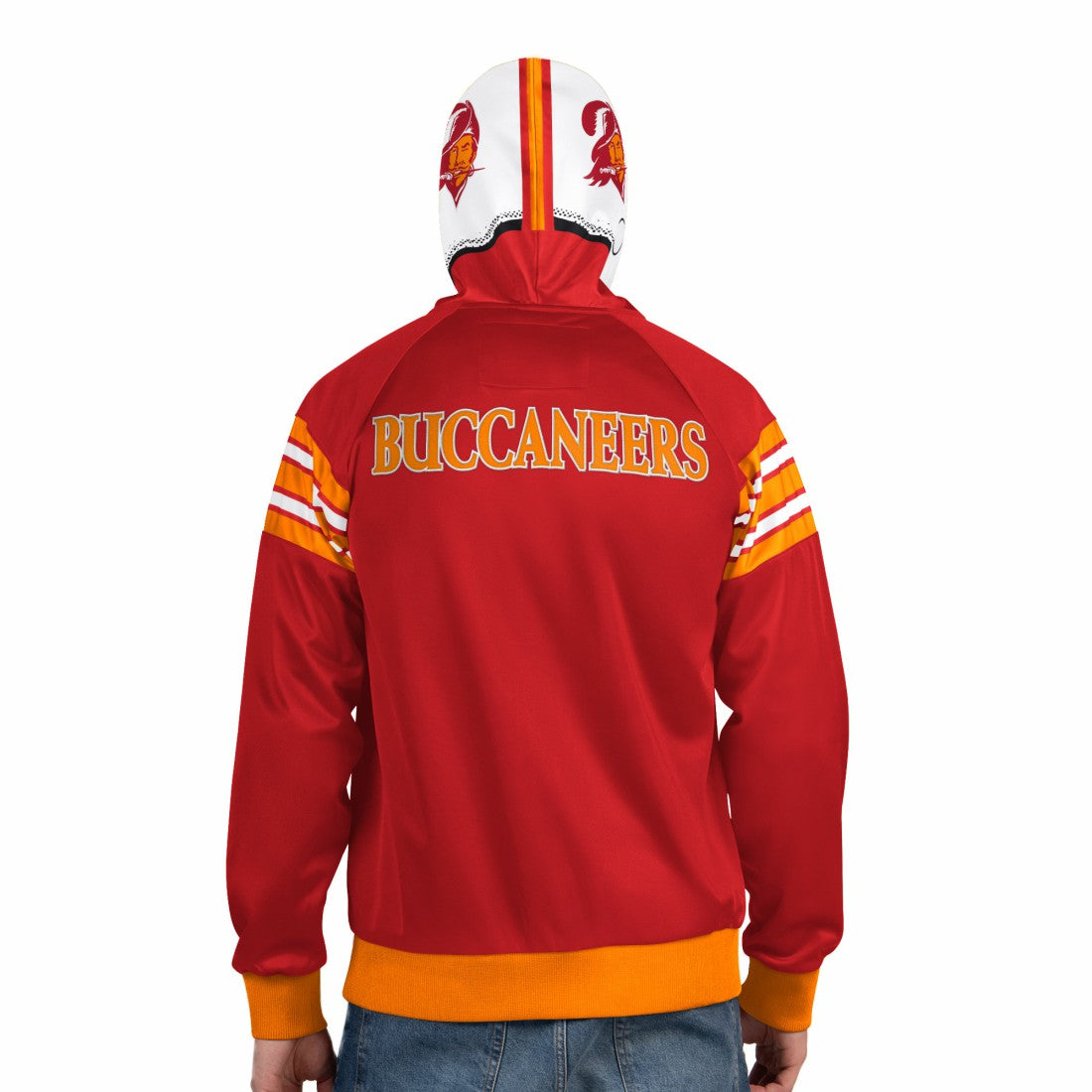 Tampa Bay Buccaneers Pro Player Retro Helmet Full-Zip Hooded Track Jacket - Red/Orange - NFL