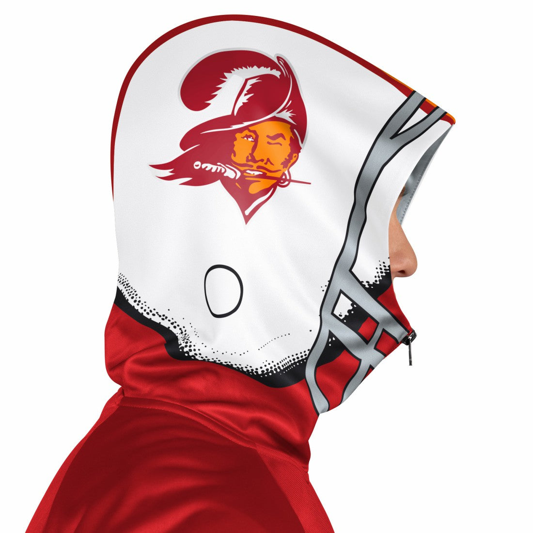 Tampa Bay Buccaneers Pro Player Retro Helmet Full-Zip Hooded Track Jacket - Red/Orange - NFL