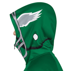 Philadelphia Eagles Pro Player Retro Helmet Full-Zip Hooded Track Jacket - Kelly Green/Black - NFL