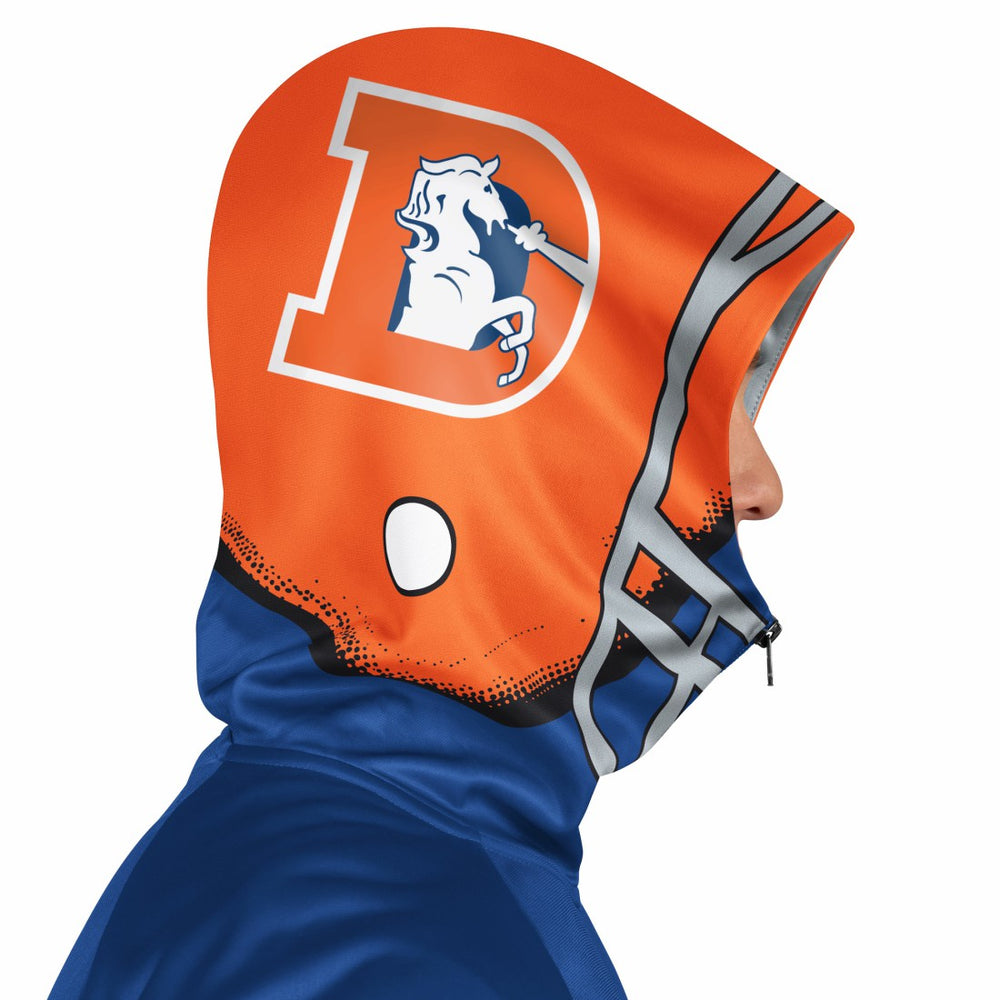 Denver Broncos Pro Player Retro Helmet Full-Zip Hooded Track Jacket - Royal/Orange - NFL