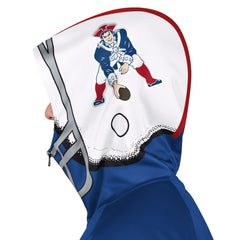 New England Patriots Pro Player Retro Helmet Full-Zip Hooded Track Jacket - Royal/Red - NFL