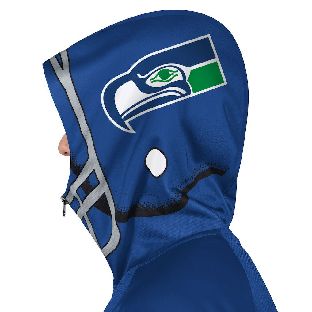 Seattle Seahawks Pro Player Retro Helmet Full-Zip Hooded Track Jacket - Royal/Green - NFL