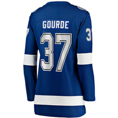 Yanni Gourde Tampa Bay Lightning Fanatics Women's Home Breakaway Player Jersey - Blue | Fanatics sale