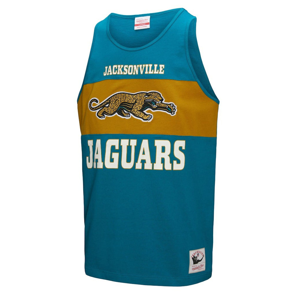 Jacksonville Jaguars Retro Colorblock Tank Top - Teal - Mitchell & Ness