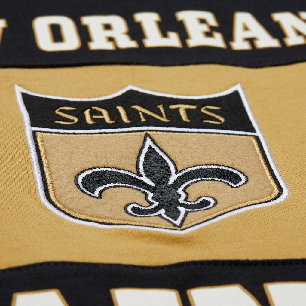 New Orleans Saints Retro Colorblock Tank Top - Black - Mitchell & Ness