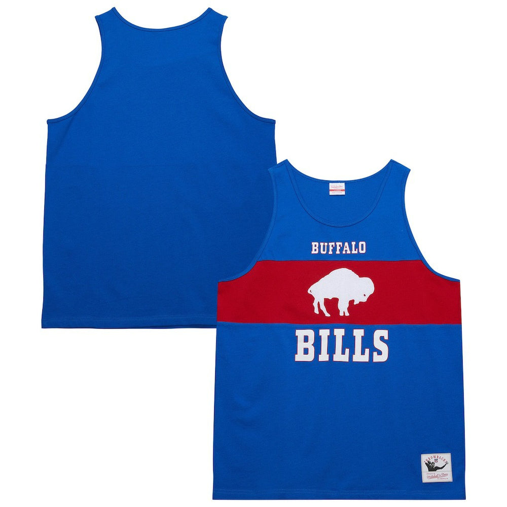 Buffalo Bills Retro Colorblock Tank Top - Royal - Mitchell & Ness