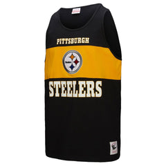 Pittsburgh Steelers Retro Colorblock Tank Top - Black - Mitchell & Ness